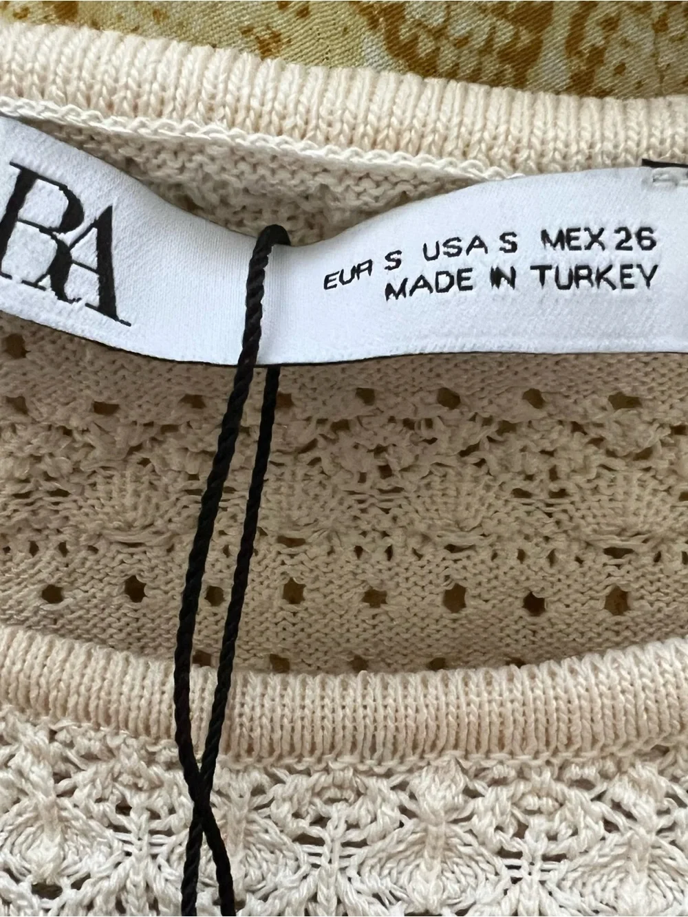 Zara cream pointelle sweater